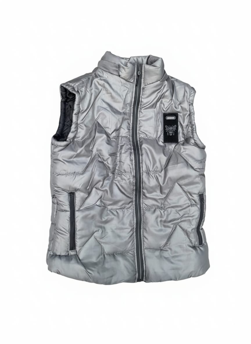 Half Sleaves Jacket-Gry