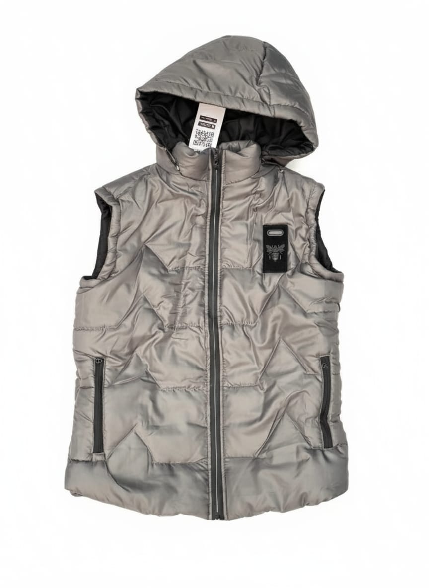 Half Sleaves Jacket-Gry