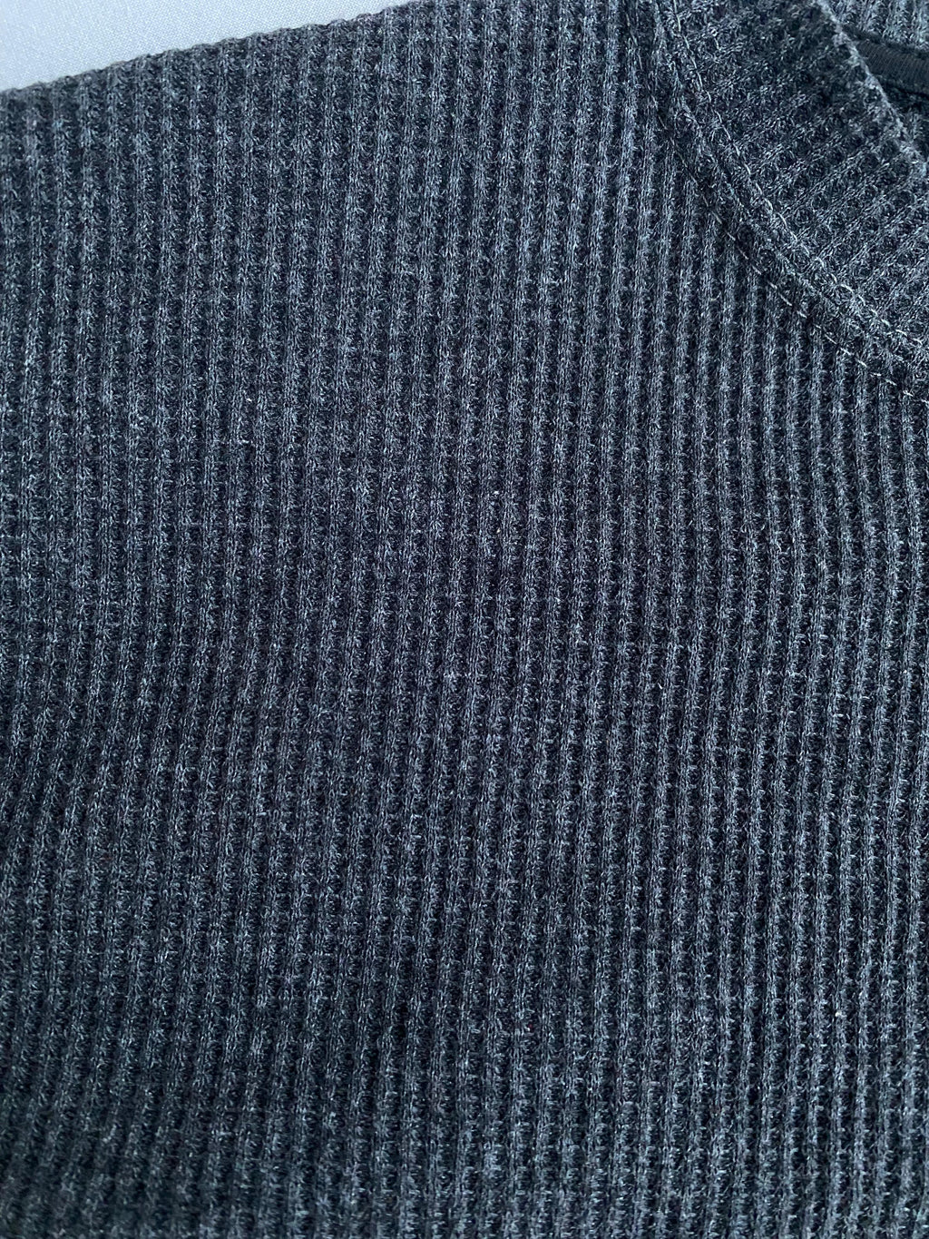 Waffle Knitted Tshirt - Black