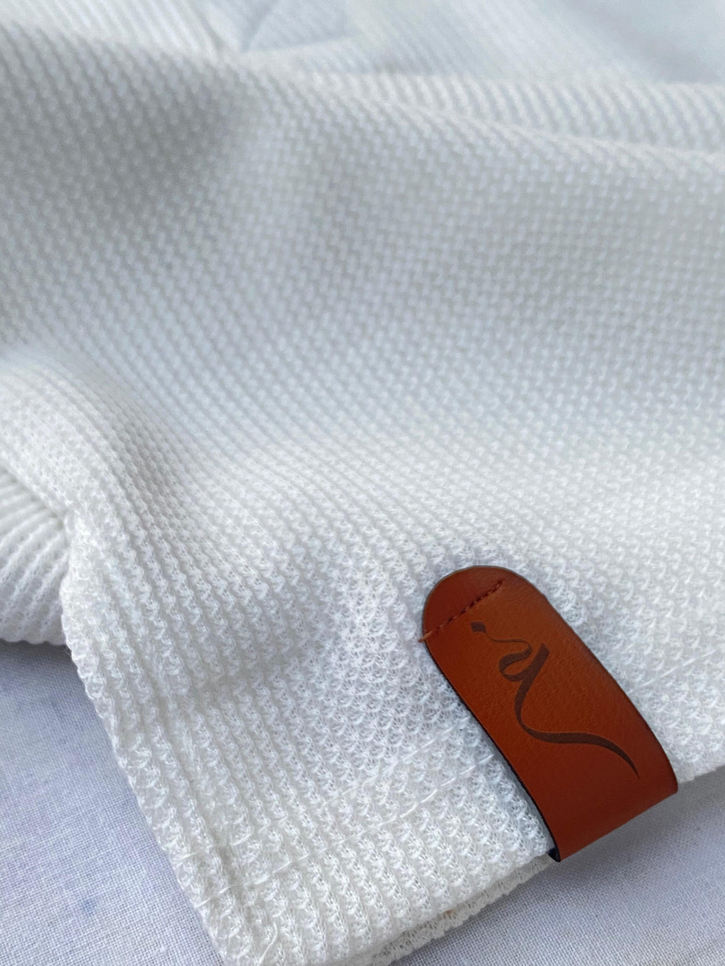 Premium Waffle Knitted Polo - White