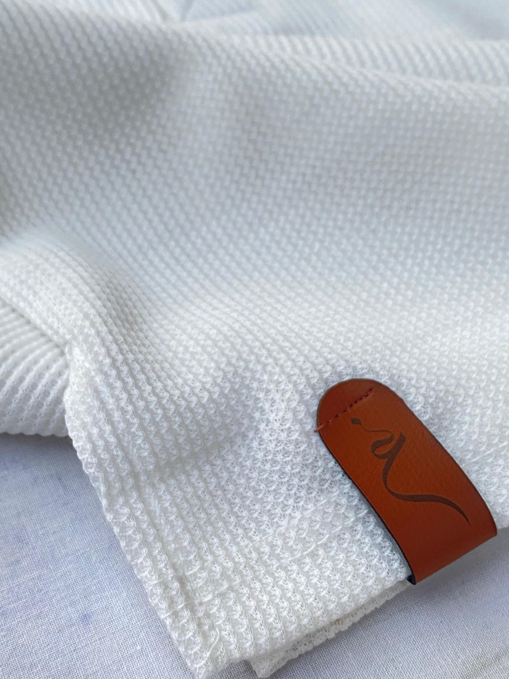 Cuban Collar Waffle Knitted Shirt - White