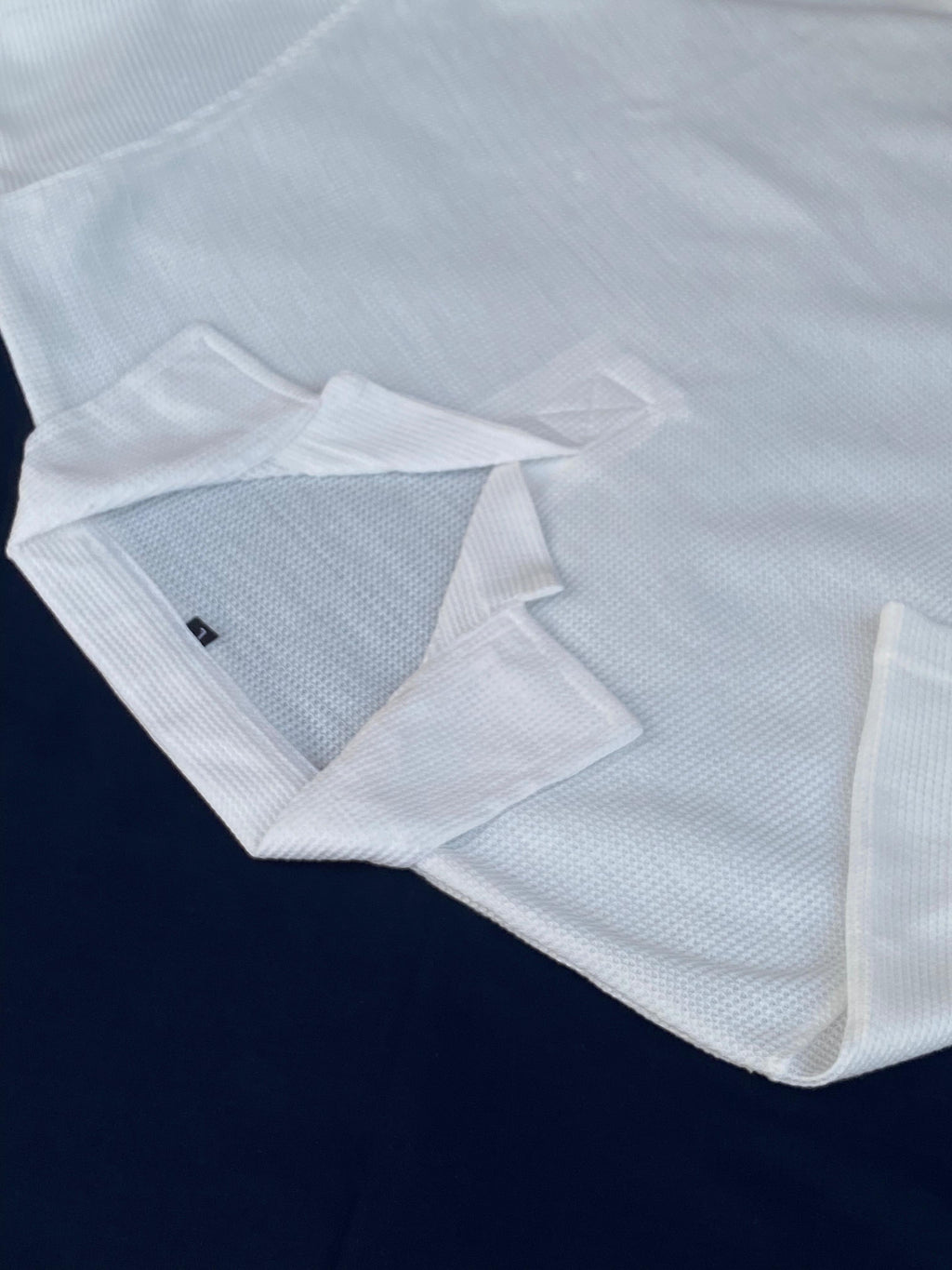 Premium Waffle Knitted Polo - White