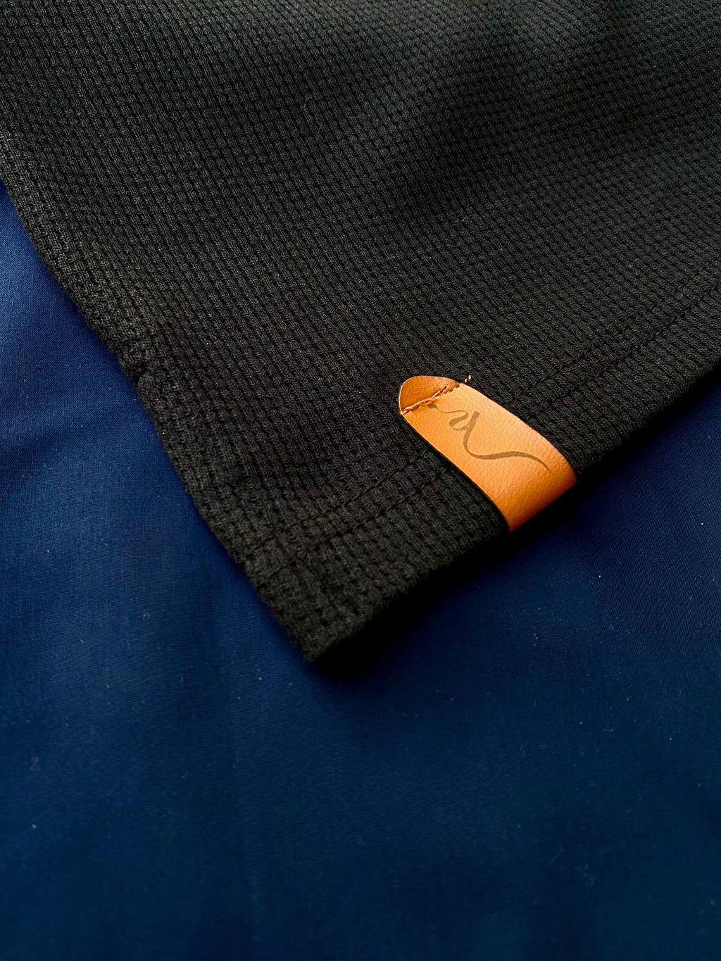 Premium Waffle Knitted Polo - Black