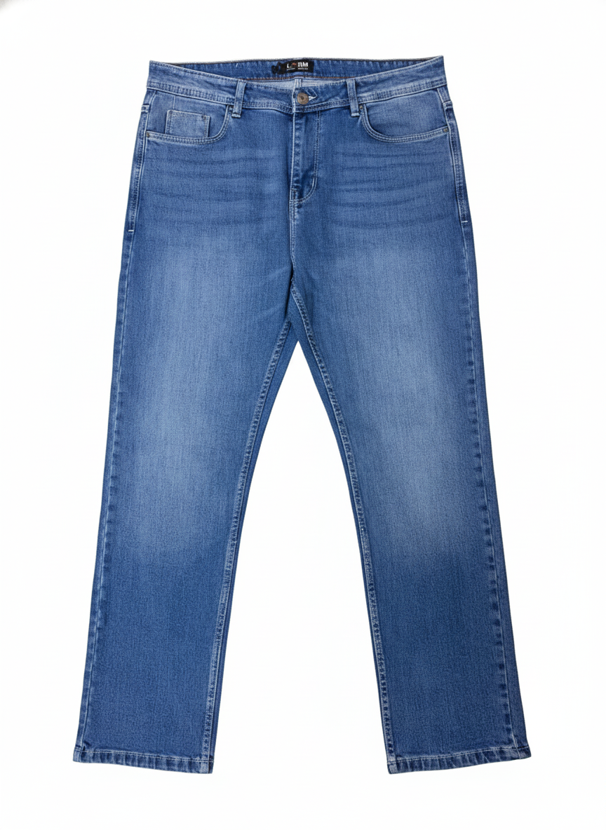 Blue denim straight fit Pants